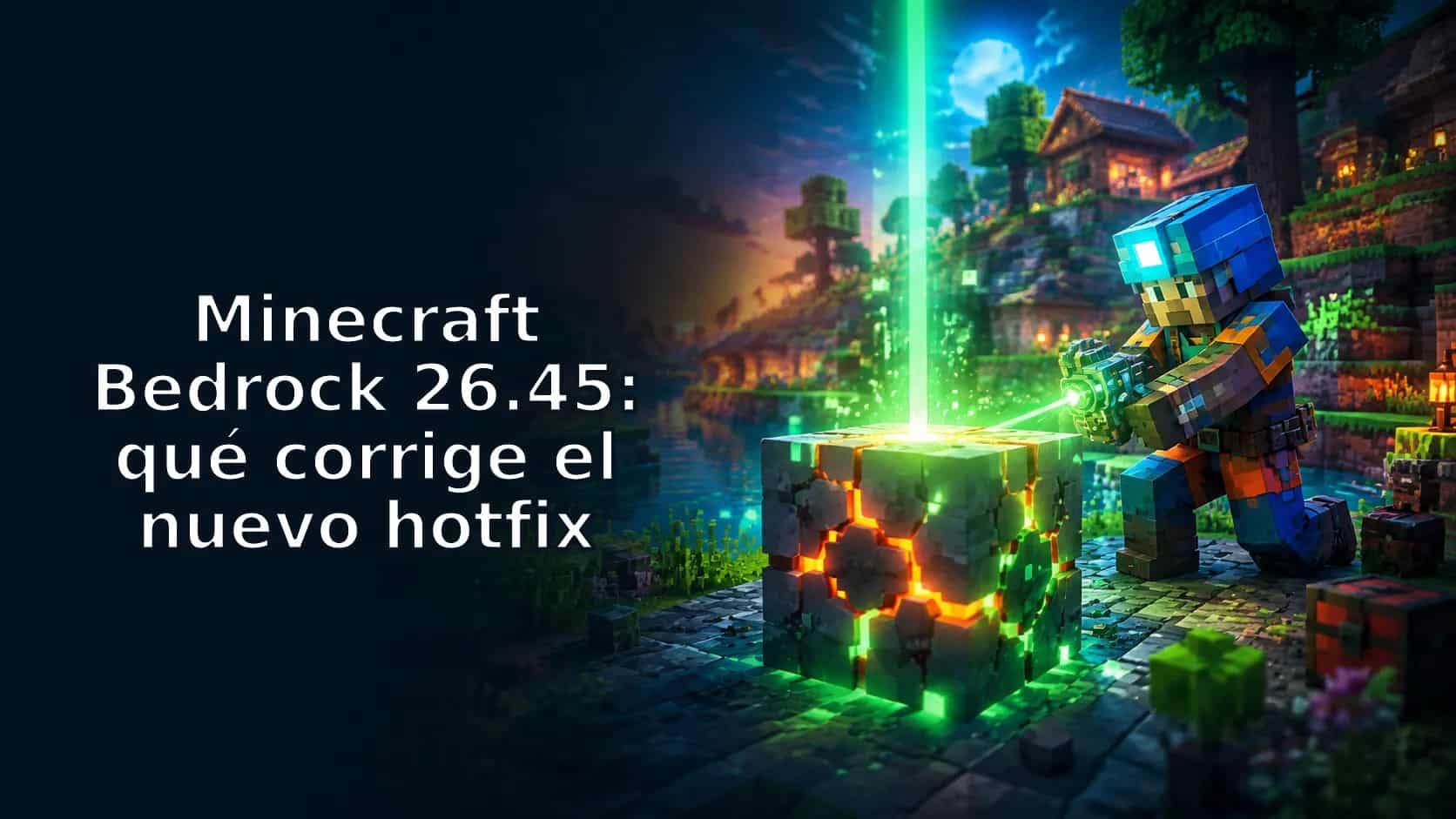Minecraft Bedrock 26.45: qué corrige el nuevo hotfix