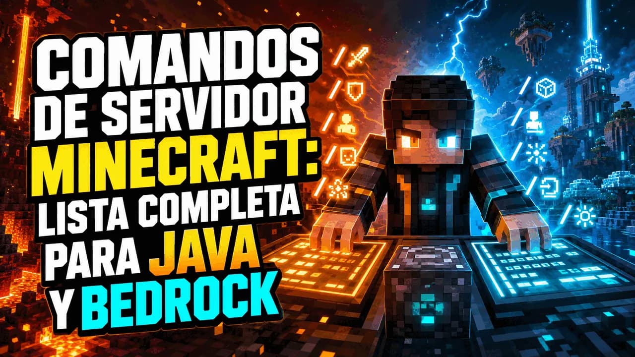 Comandos de servidor Minecraft: lista completa para Java y Bedrock