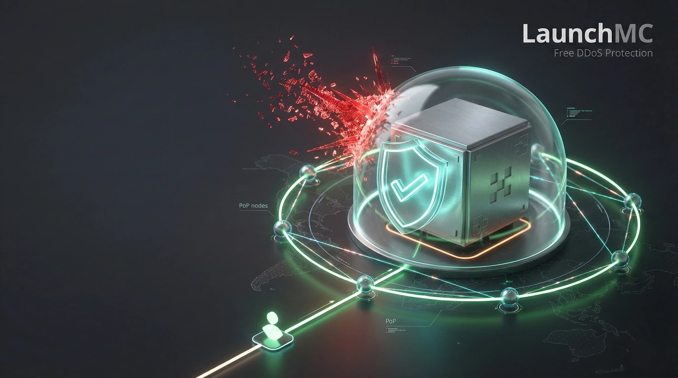 LaunchMC protección DDoS gratis y menos lag en Minecraft