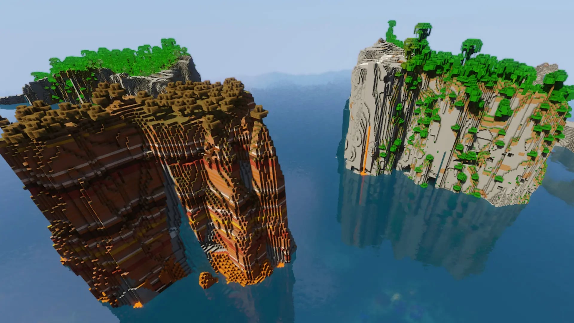 Seed 7850875 with towering jungle and badlands islands