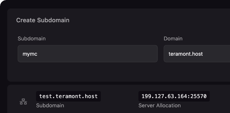 TCP Subdomains