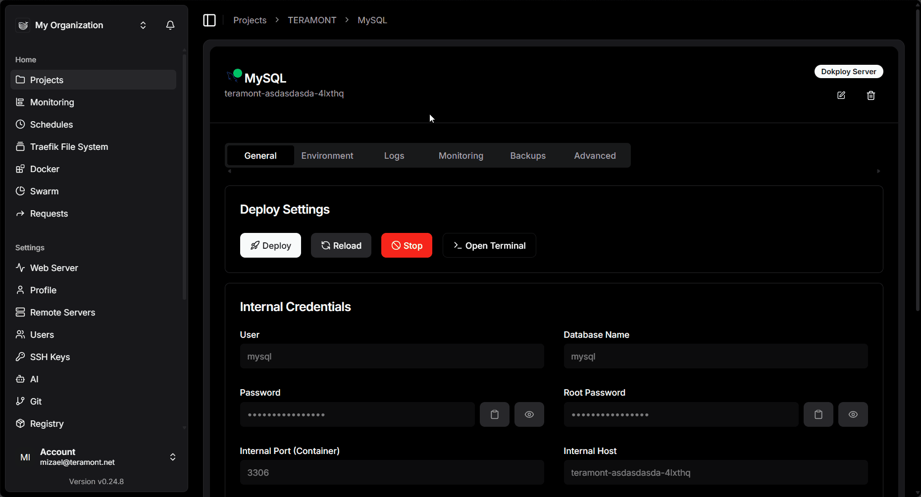 Dokploy Dashboard