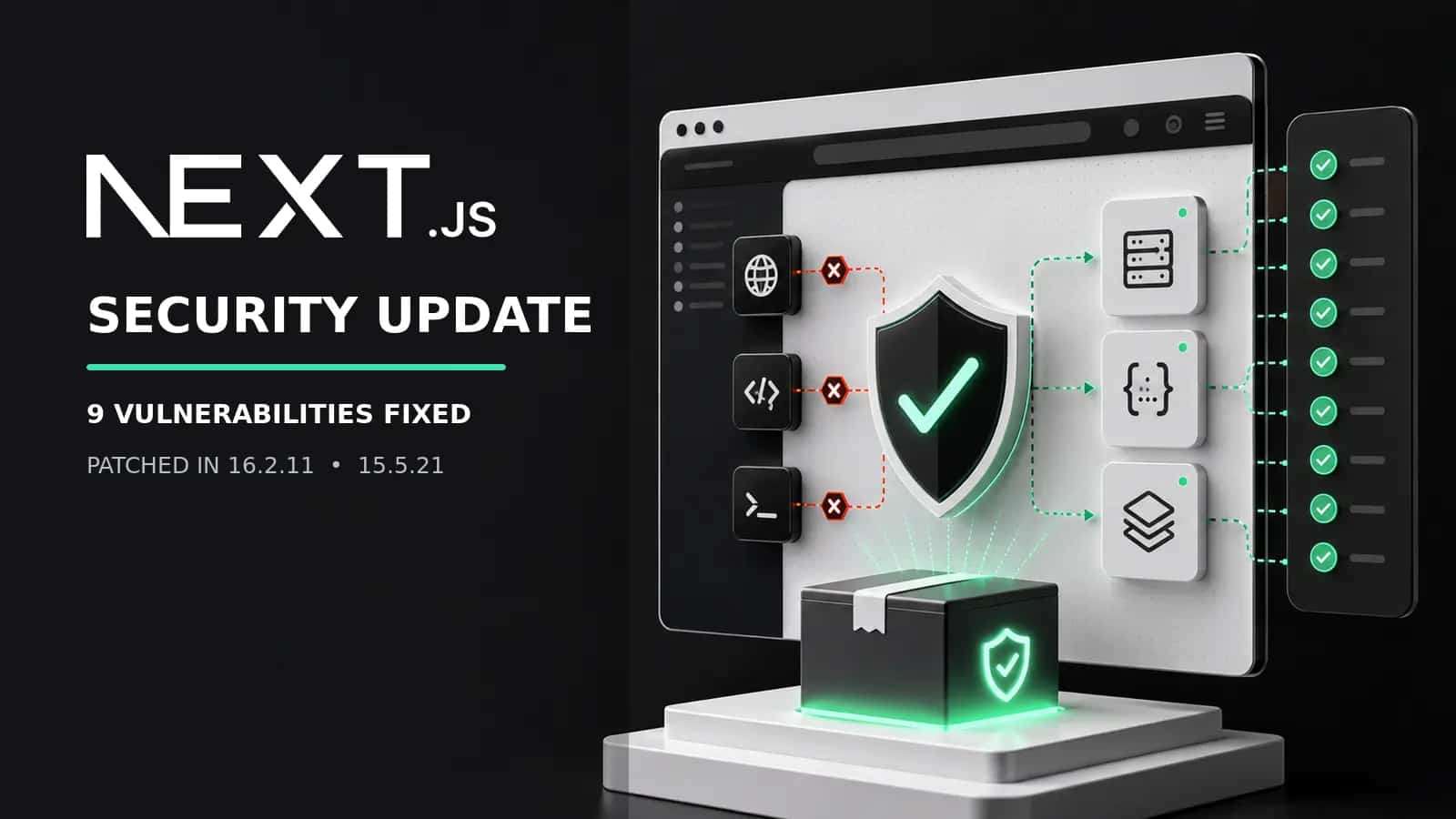 Next.js corrige 9 vulnerabilidades: actualiza a 16.2.11 o 15.5.21