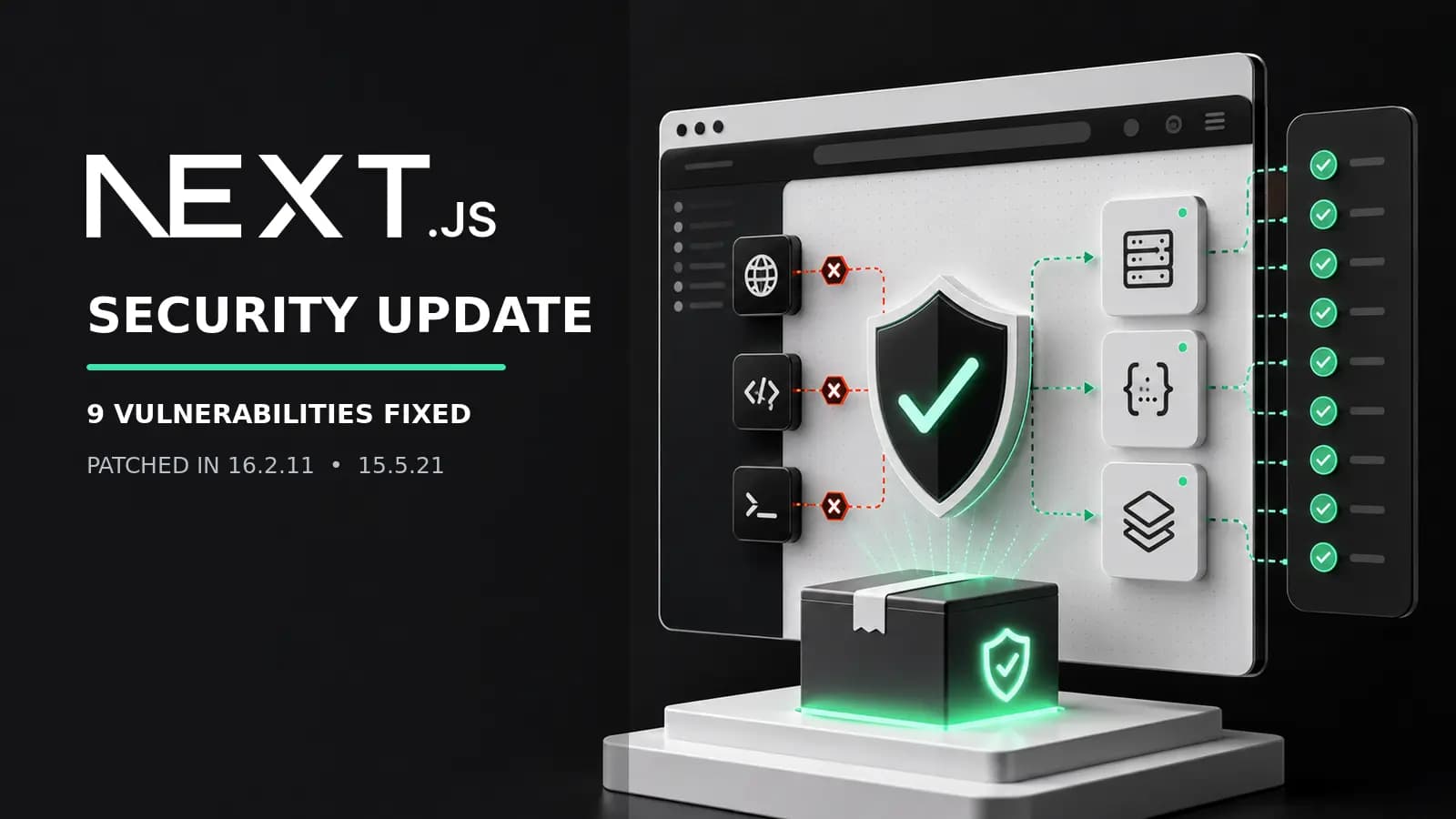 Next.js corrige 9 vulnerabilidades: actualiza a 16.2.11 o 15.5.21